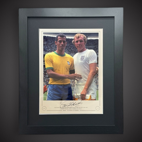 Framed Brazil Legendary Captain The Late Carlos Alberto Signed Photo  £129.990