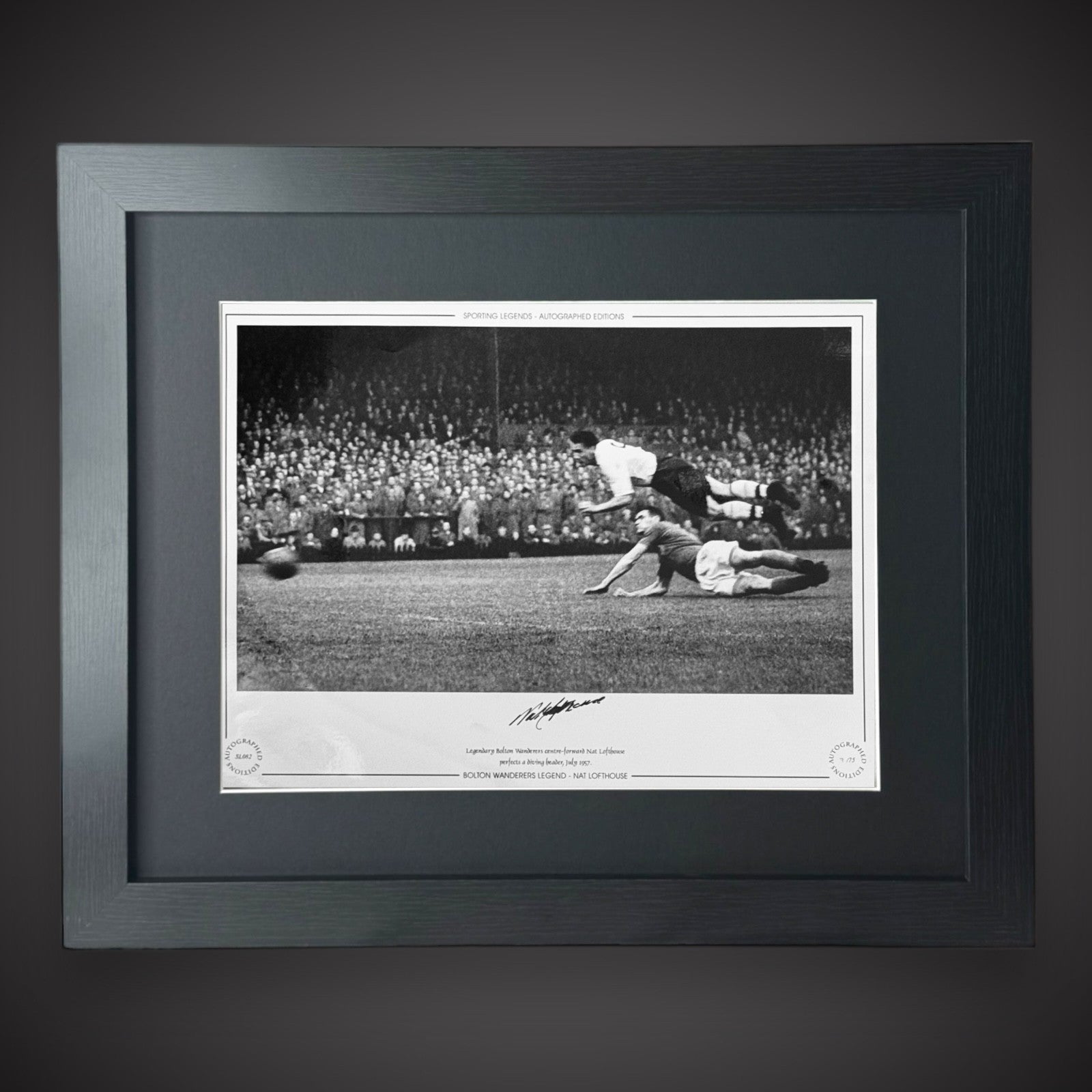 Framed Nat Lofthouse Bolton Wanderers Legend Hand Signed Photo £44.990