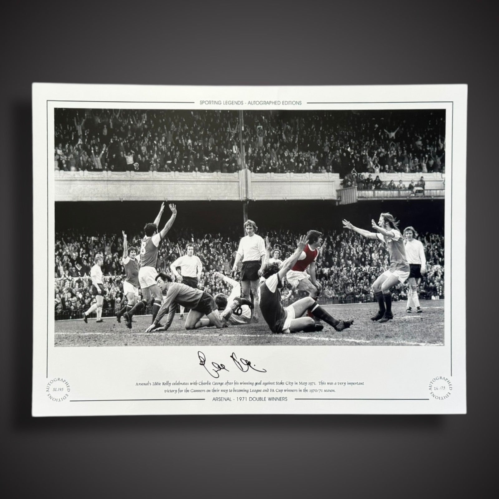 Eddie Kelly Signed Arsenal Photo - 1971 Double Winner £25 12X160