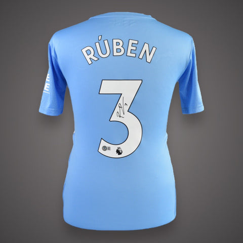 Ruben Dias Hand Signed Manchester City Football Shirt £1750