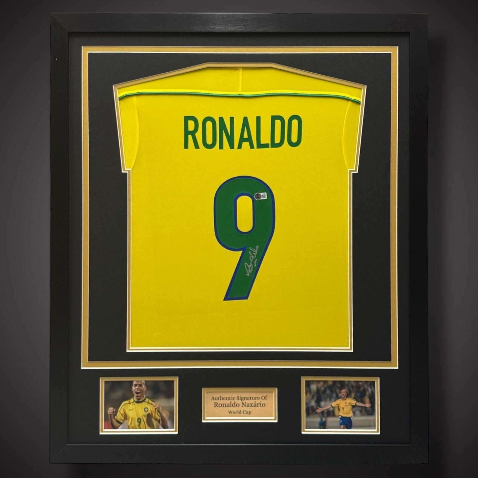 Ronaldo Nazario Hand Signed Framed Brazil Shirt - World Cup £7000
