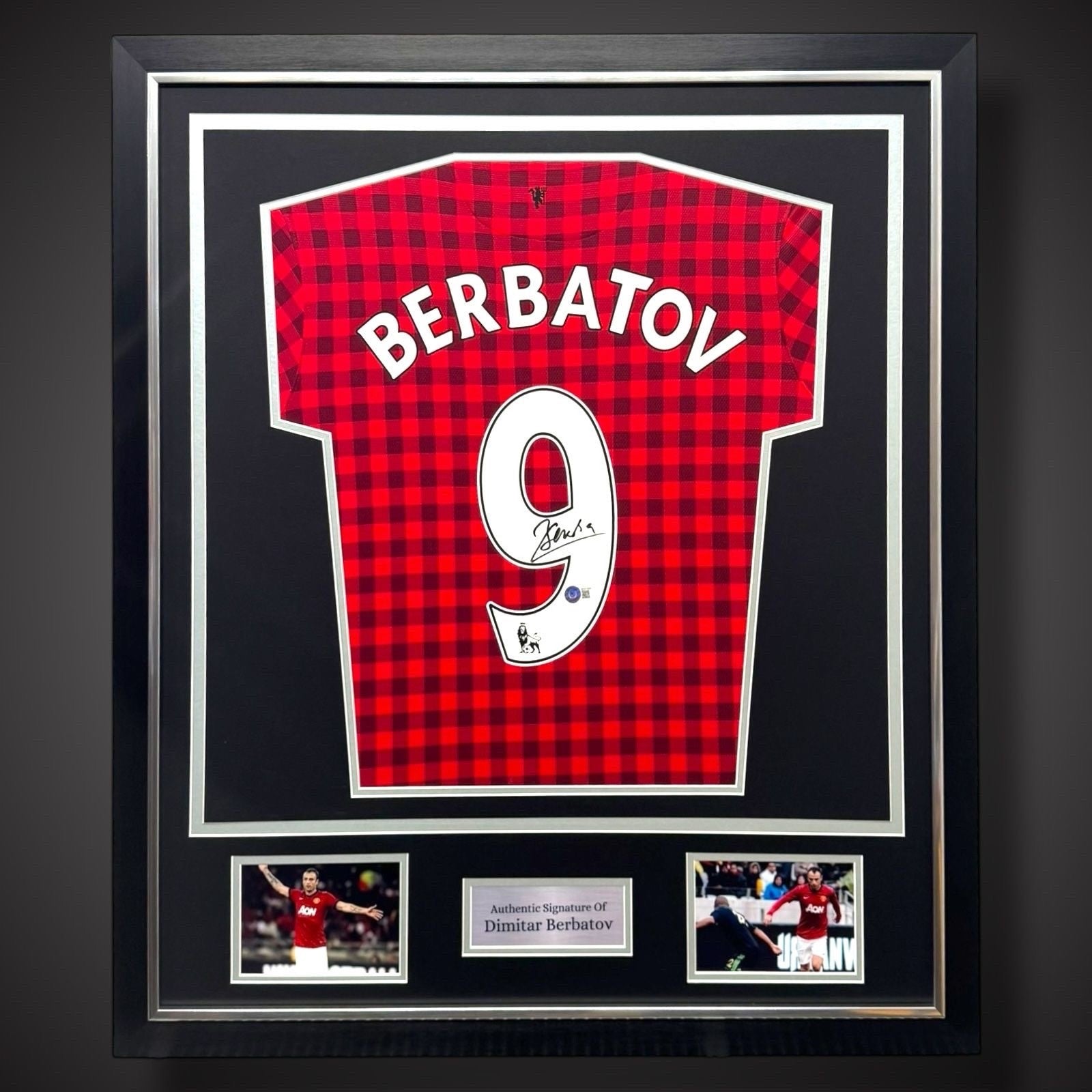 Dimitar Berbatov Hand Signed Deluxe Framed Manchester United Football Shirt £3300
