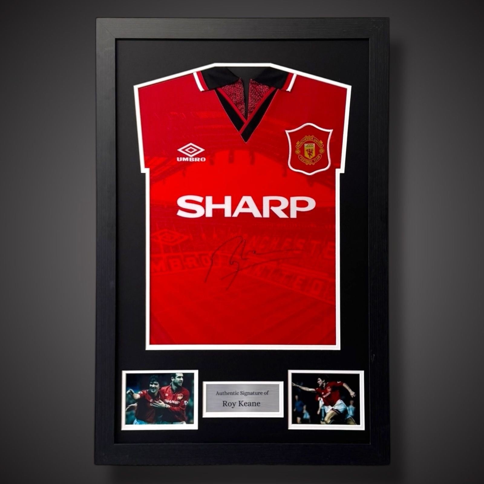 Framed Roy Keane Manchester United Signed Shirt - Private Signing With COA £2990