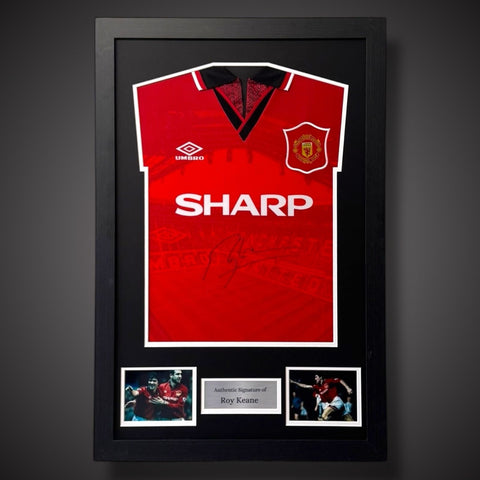 Framed Roy Keane Manchester United Signed Shirt - Private Signing With COA £2990