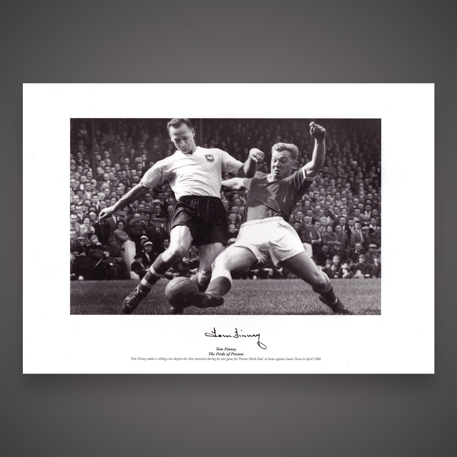 Framed Tom Finney The Pride of Preston Hand Signed Photo £44.99 16X201