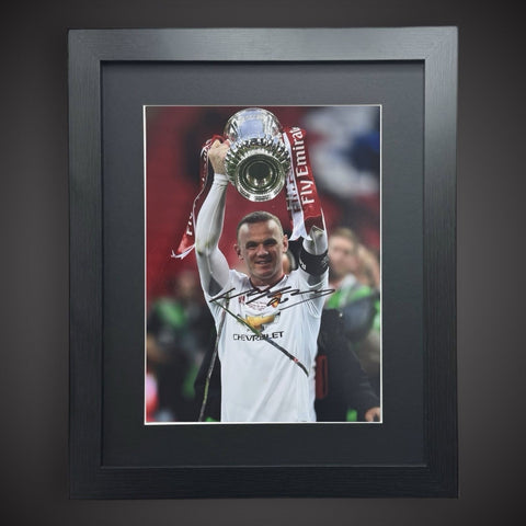 Wayne Rooney Signed And Framed Manchester United 16x12 Photo With COA £790
