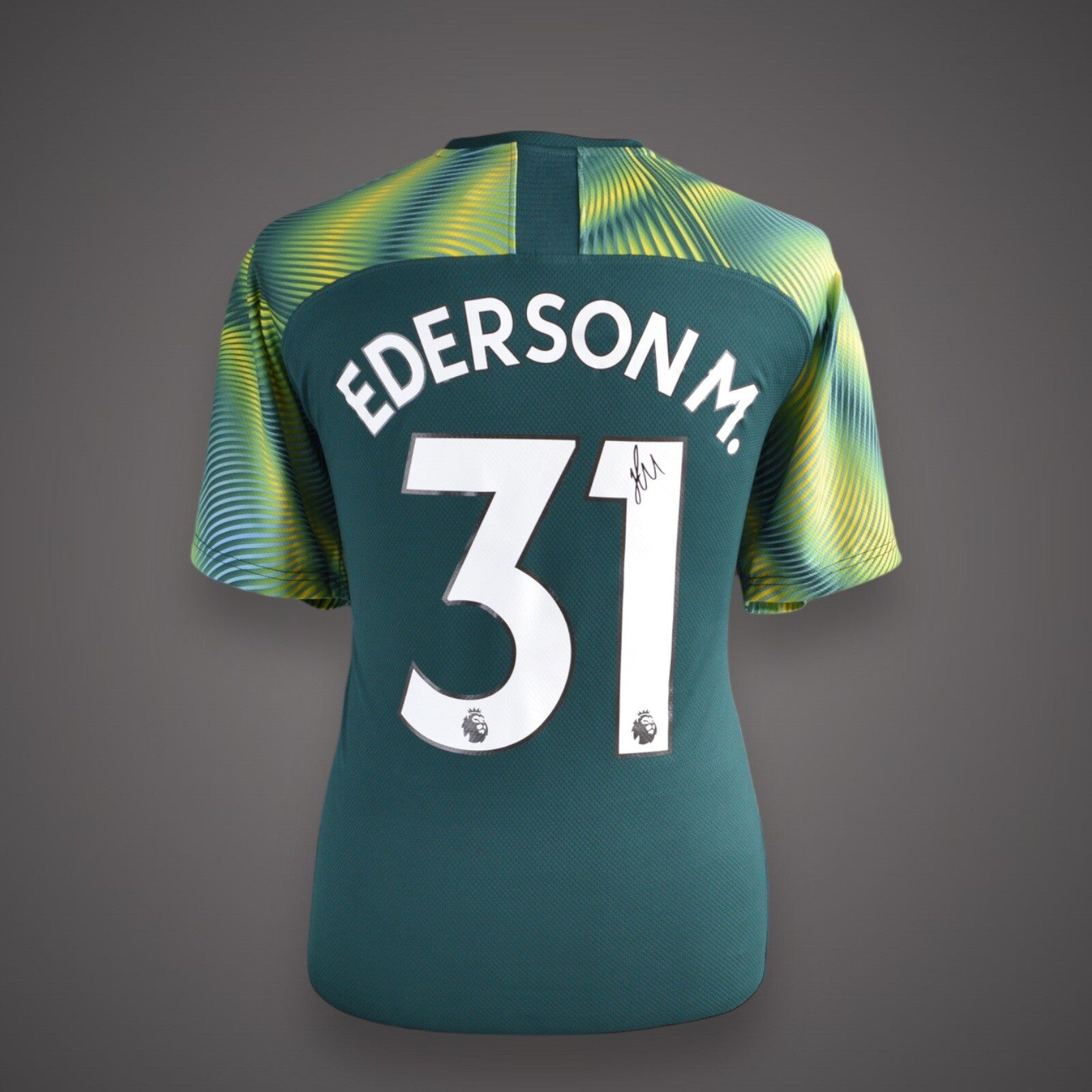 Manchester City Ederson M. Hand Signed Football Shirt 2019/20 £199 With COA0