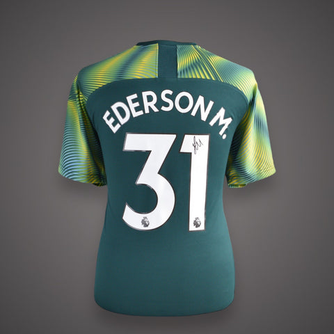 Manchester City Ederson M. Hand Signed Football Shirt 2019/20 £199 With COA0