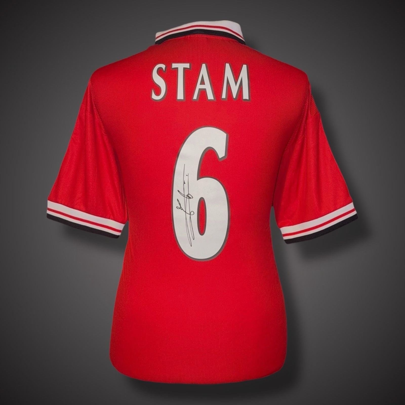 Jaap Stam Hand Signed Manchester Untied Football Shirt £2990