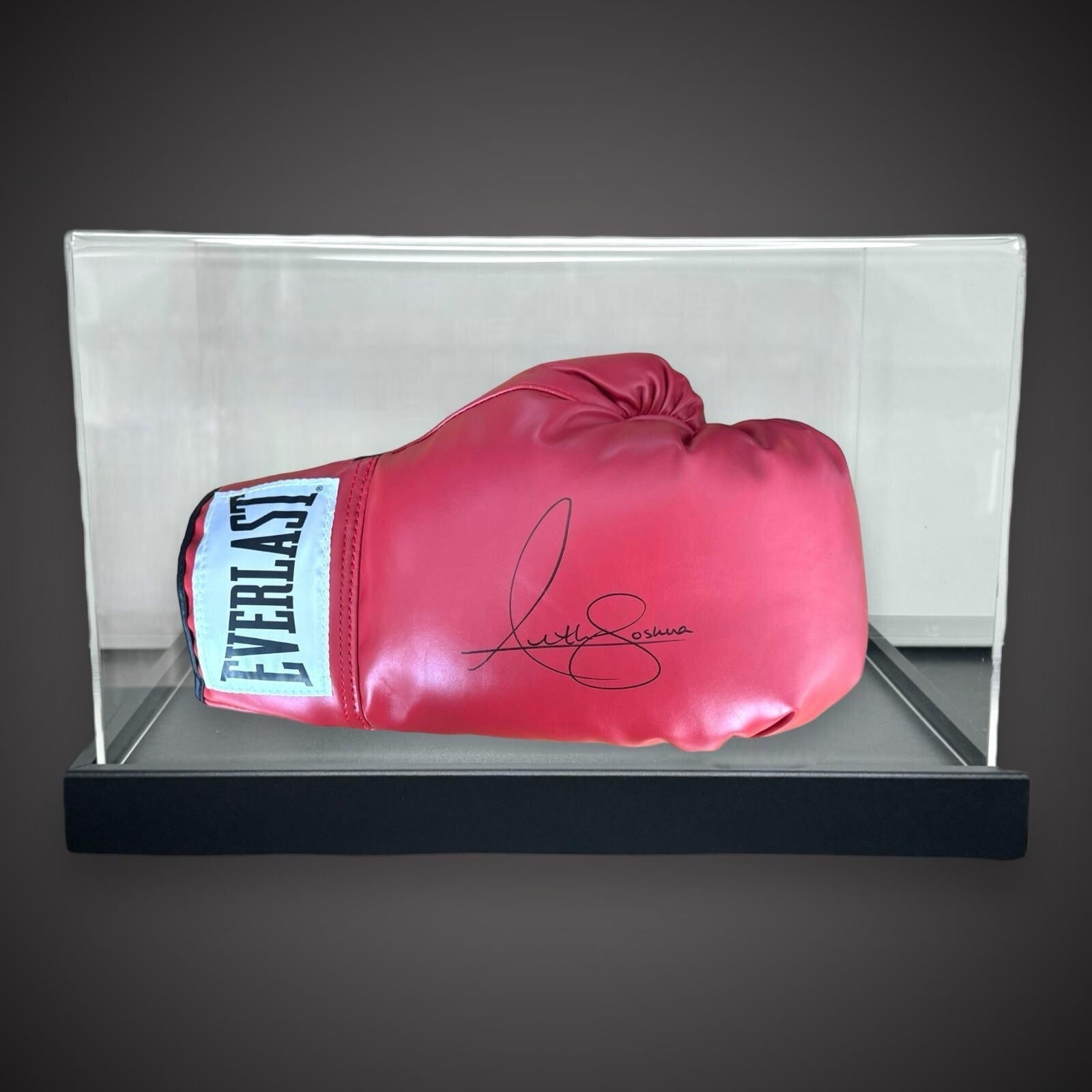 Anthony Joshua Hand Signed Everlast Boxing Glove In A Acrylic Display  £2750