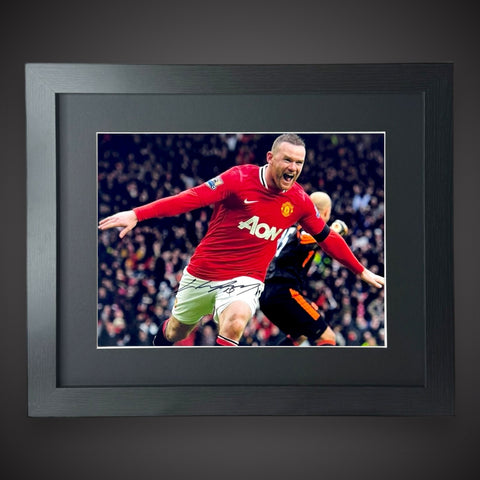 Framed Wayne Rooney Manchester United Hand Signed Photograph £69.990