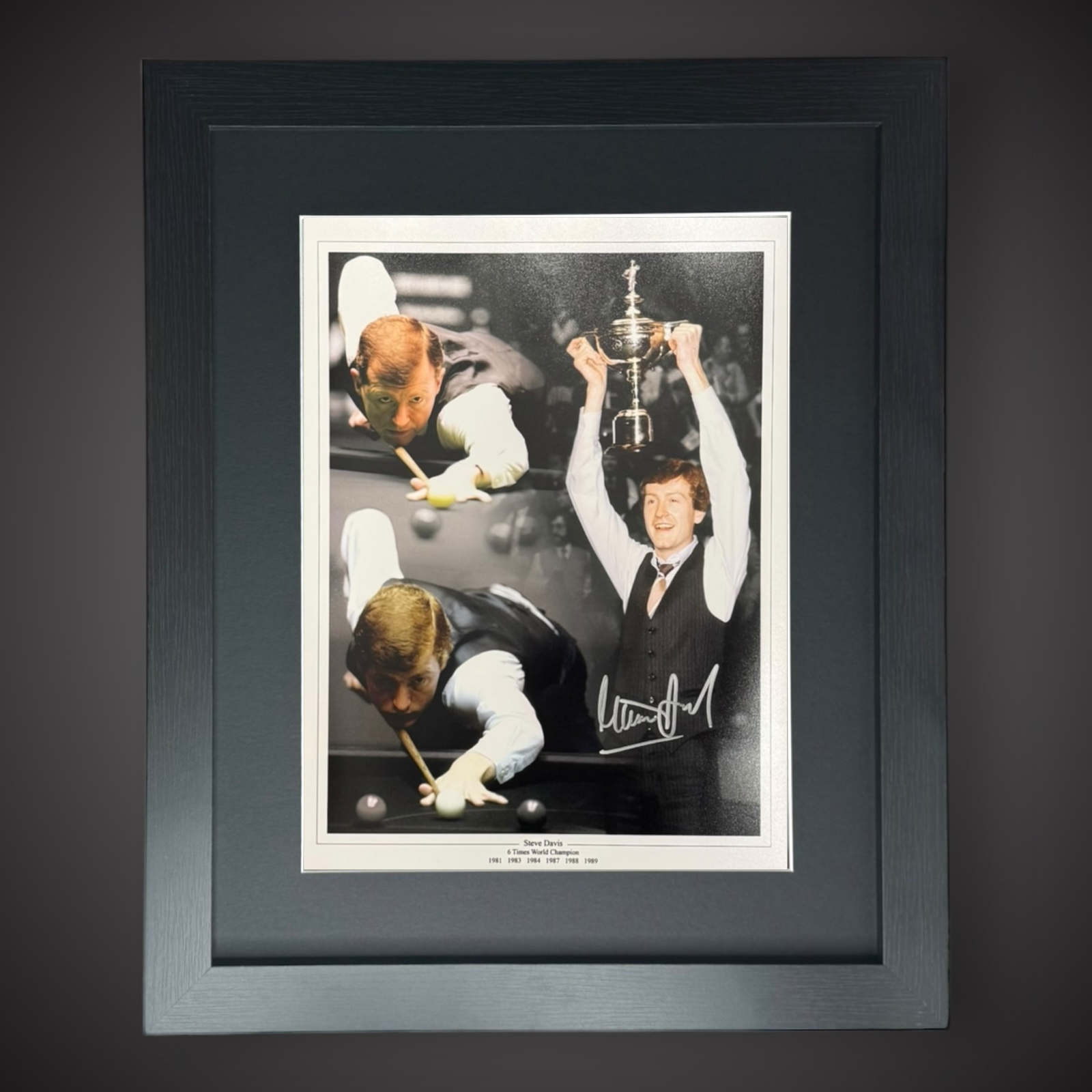 FRAMED Steve Davis  Hand Signed Photograph £450