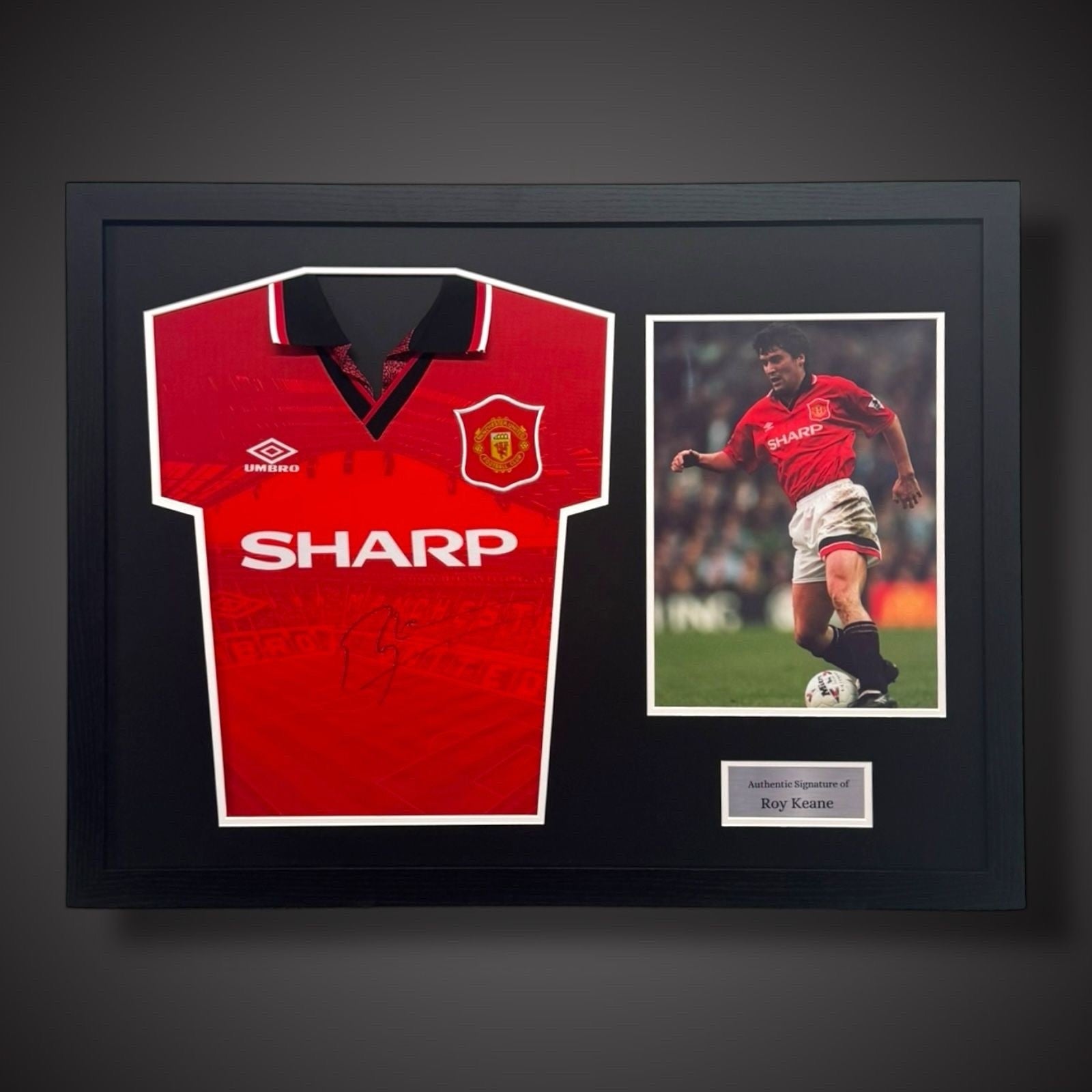 Roy Keane Hand Signed Football Shirt With Photo And COA £3490