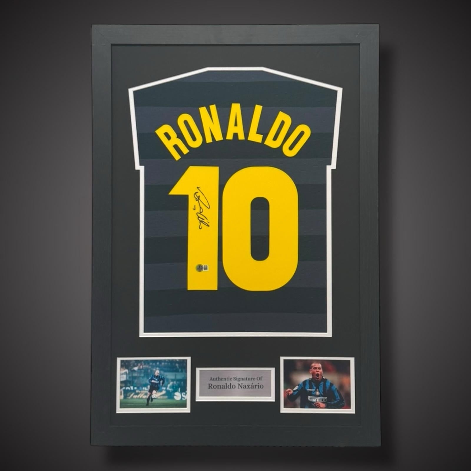 Ronaldo Nazario Signed Framed Inter  Milan Football Shirt With COA  £4990