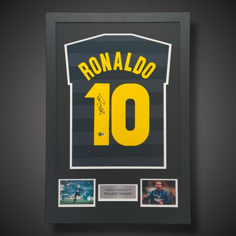 Ronaldo Nazario Signed Framed Inter  Milan Football Shirt With COA  £4990