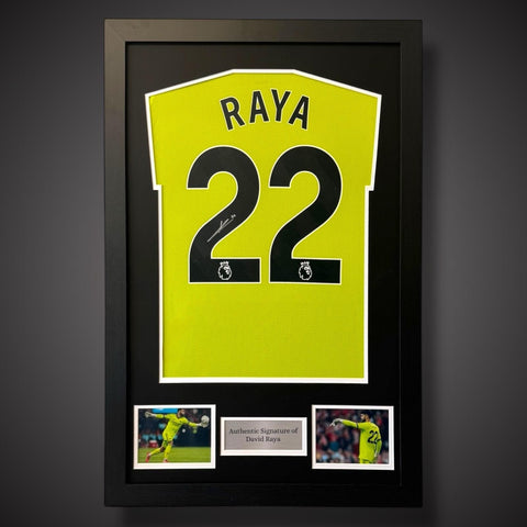 Framed David Raya Hand Signed Arsenal Goalkeeper Shirt With COA £2990