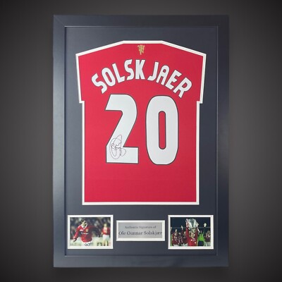 Framed Ole Gunnar Solskjaer Manchester United Signed Shirt Private Signing £2590