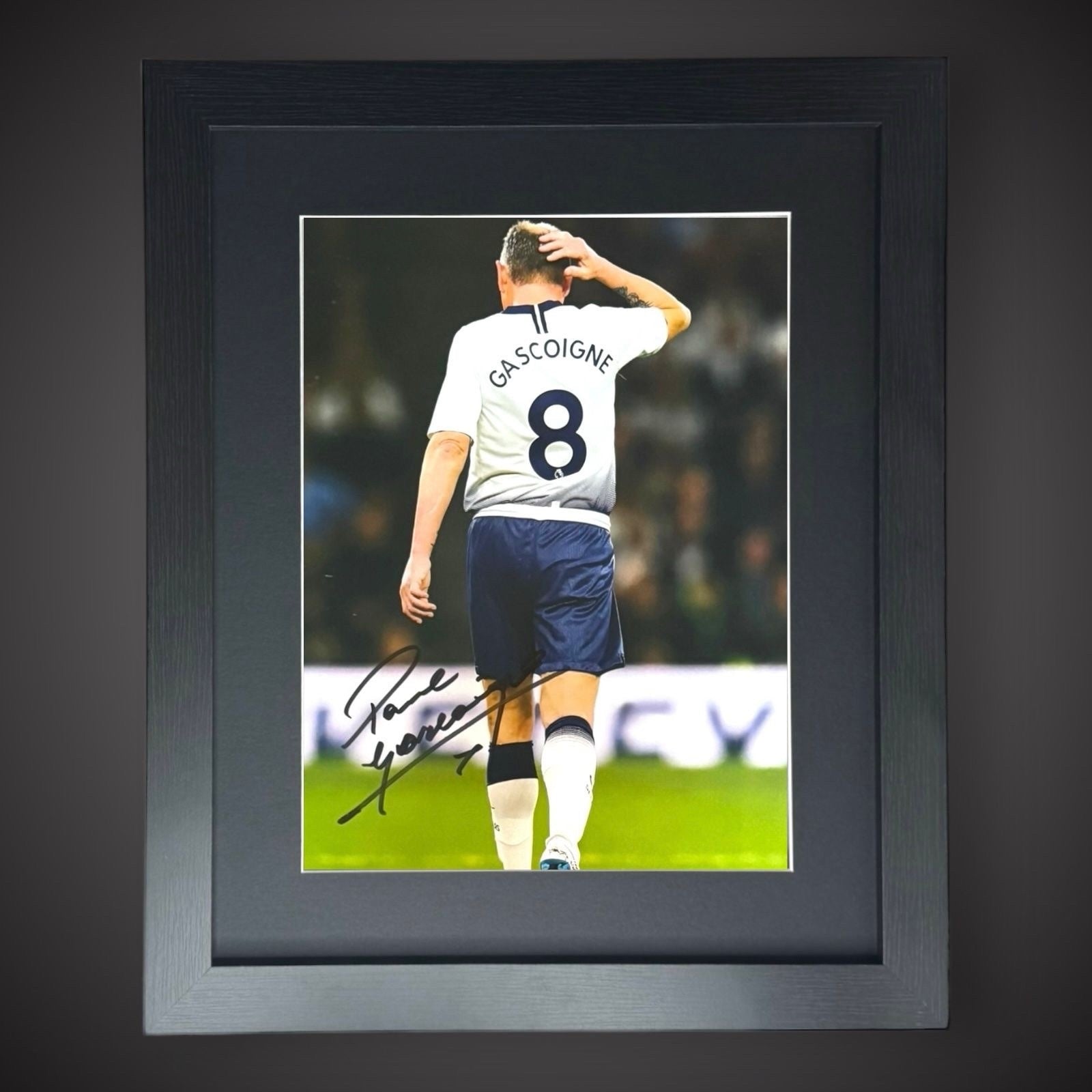 Framed England - Paul Gascoigne Hand Signed Football Photograph £49.990