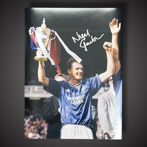 FRAMED Nigel Spackman Rangers Hand Signed 16x12 Photo £451