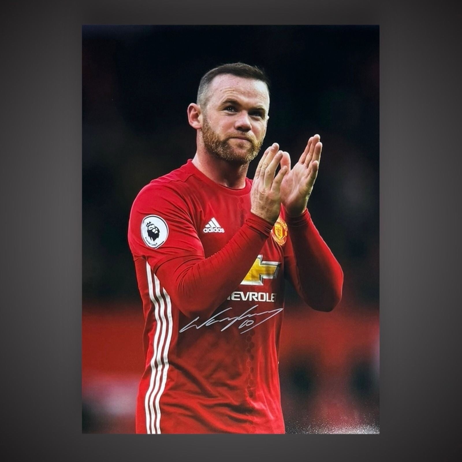 Wayne Rooney Manchester United Hand Signed 16x12 Size Photograph With COA £39.990