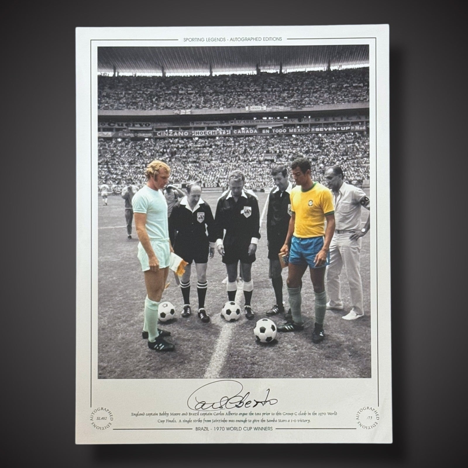 Brazilian Legendary Captain The Late Great Carlos Alberto Signed Photo £750