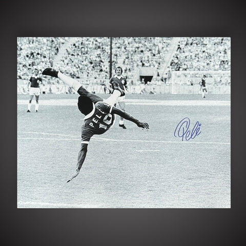 Legend - Pele Hand Signed And Framed Photo Overhead Kick With COA £3491