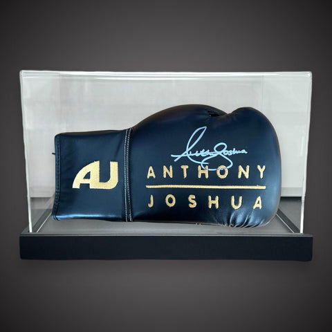 Anthony Joshua Hand Signed Black AJ Boxing Glove In A Acrylic Case With COA £2750