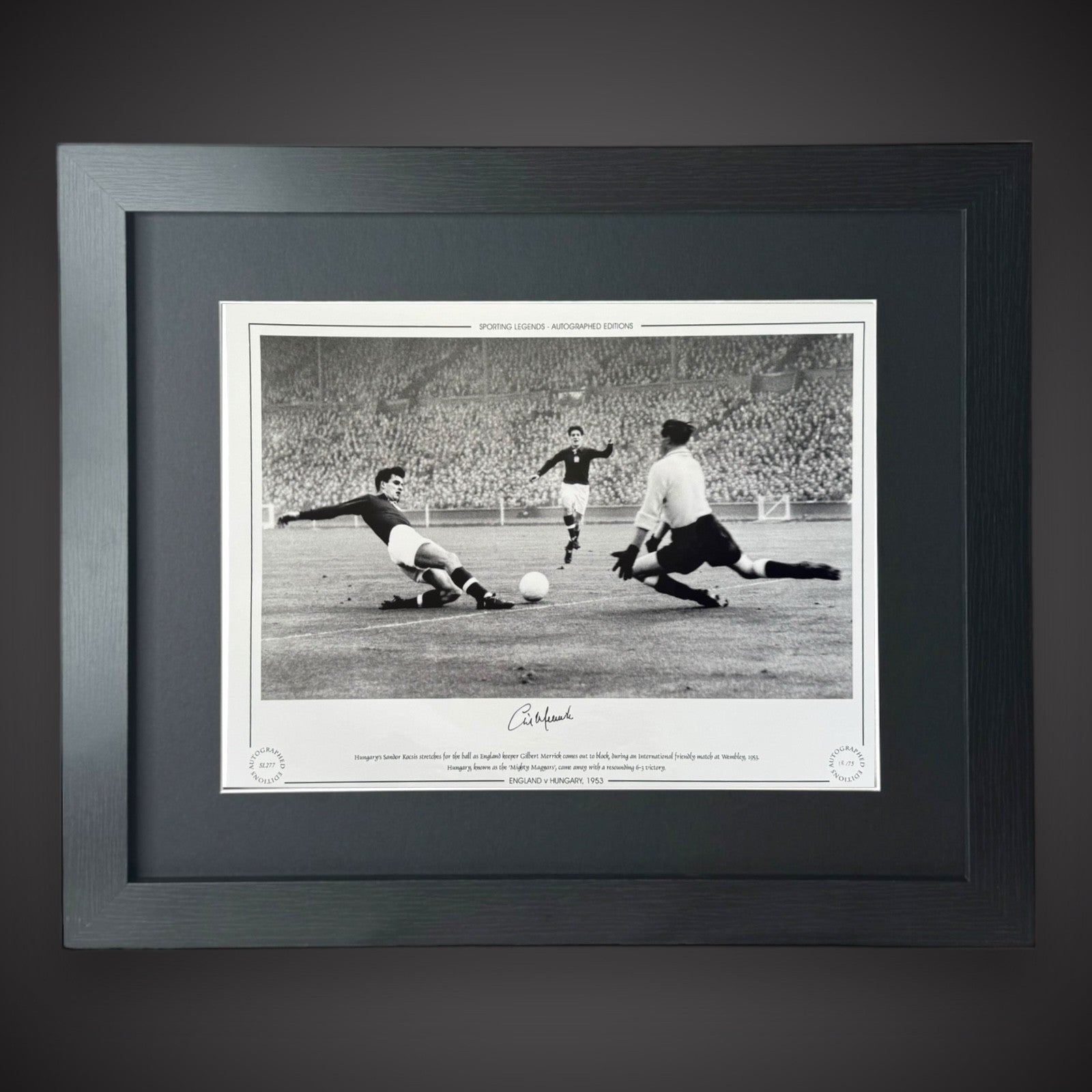 Framed England V Hungary 1953 Signed Photo By Gilbert Merrick £44.99 16X200