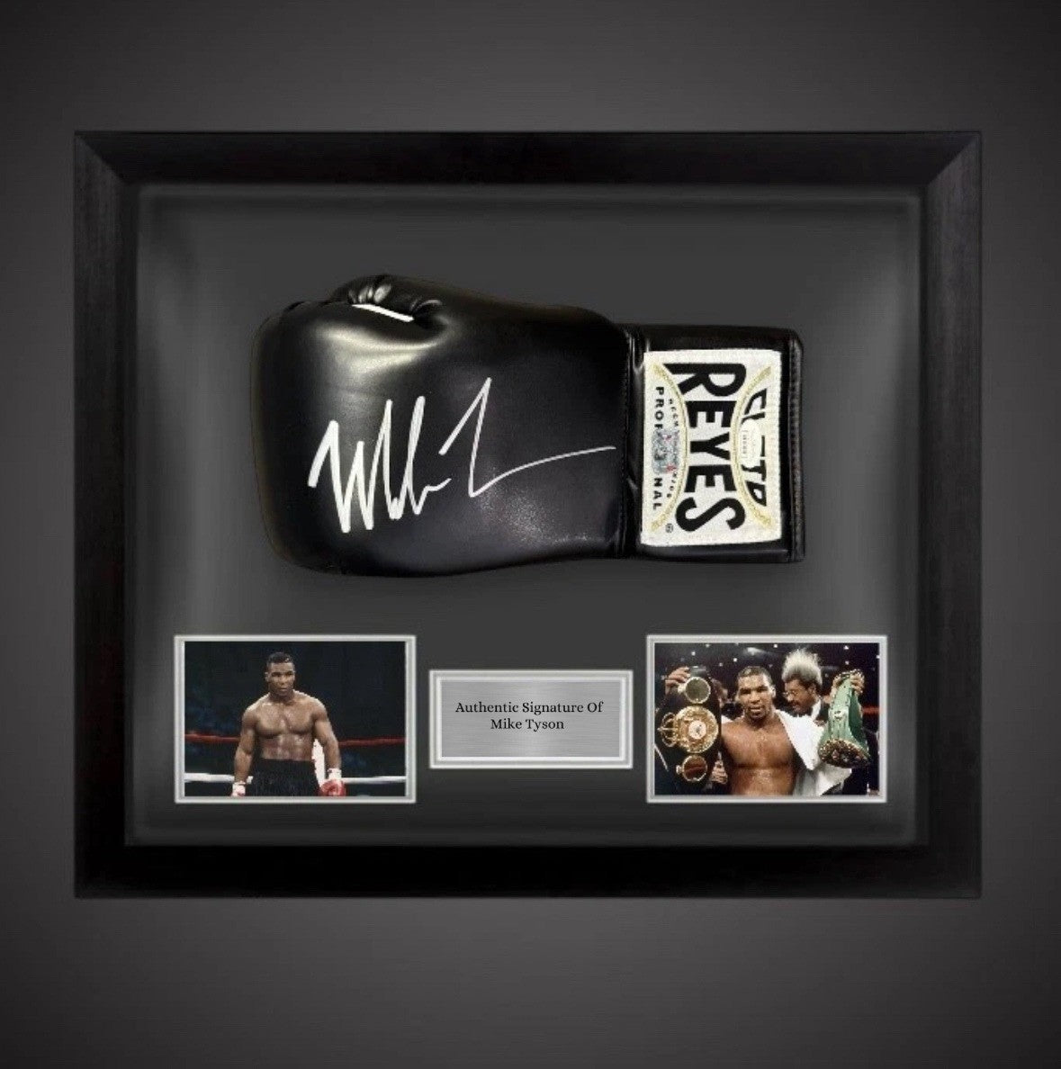Framed Mike Tyson Hand Signed Reyes Boxing Glove With COA £425 Limited Stock0