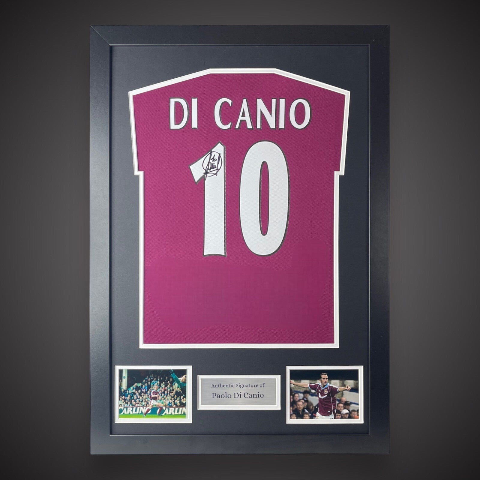 Framed West Ham United Signed Shirt By Paolo Di Canio With COA £2590