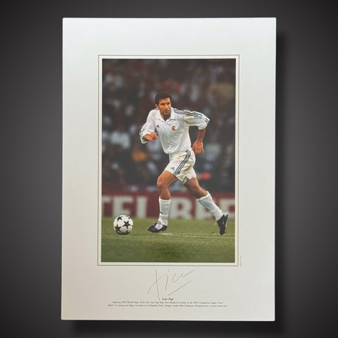 Framed Luis Figo Superb Signed Action Shot £129.991