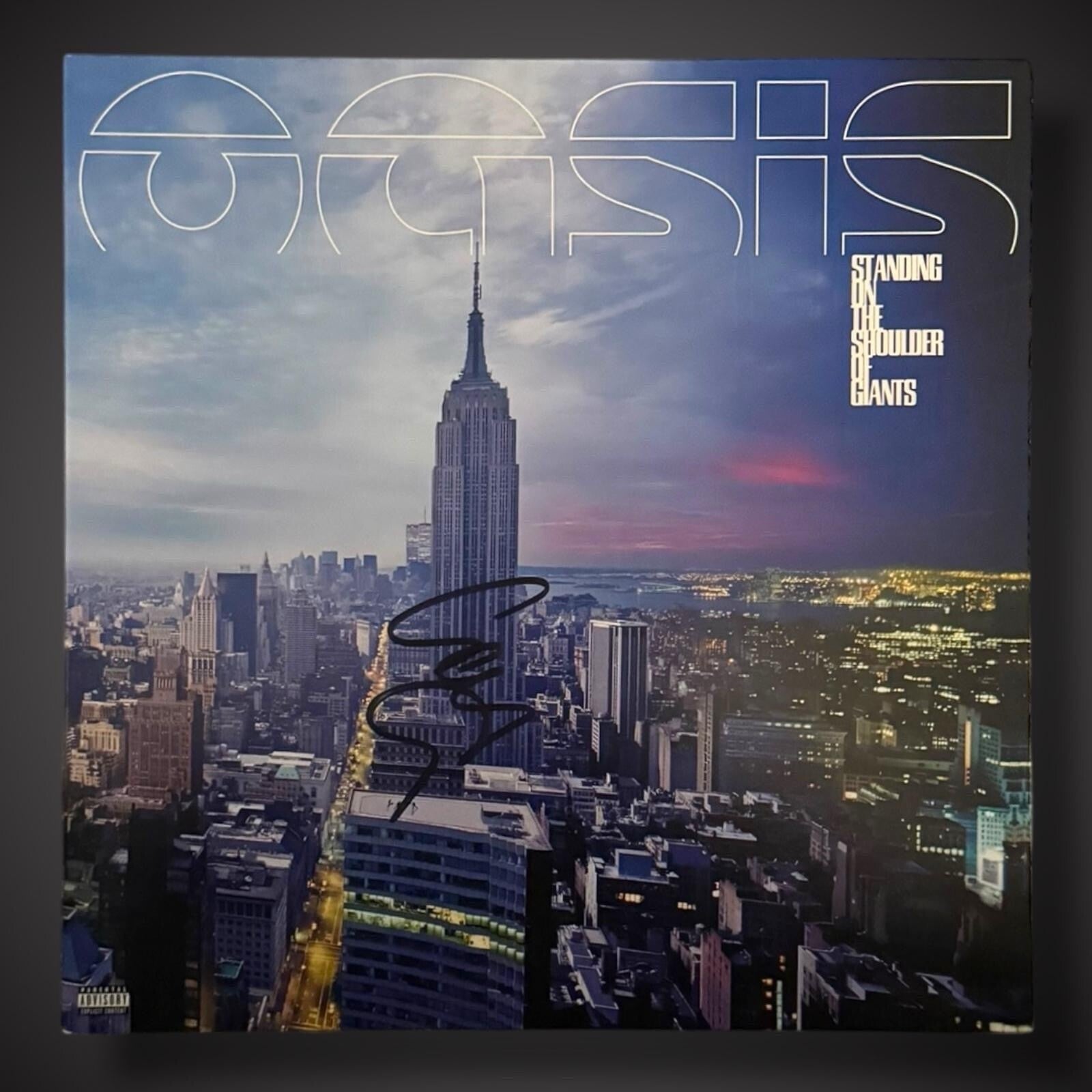 Liam Gallagher Hand Signed Oasis Record £399 Standing On The Shoulders Of Giants0