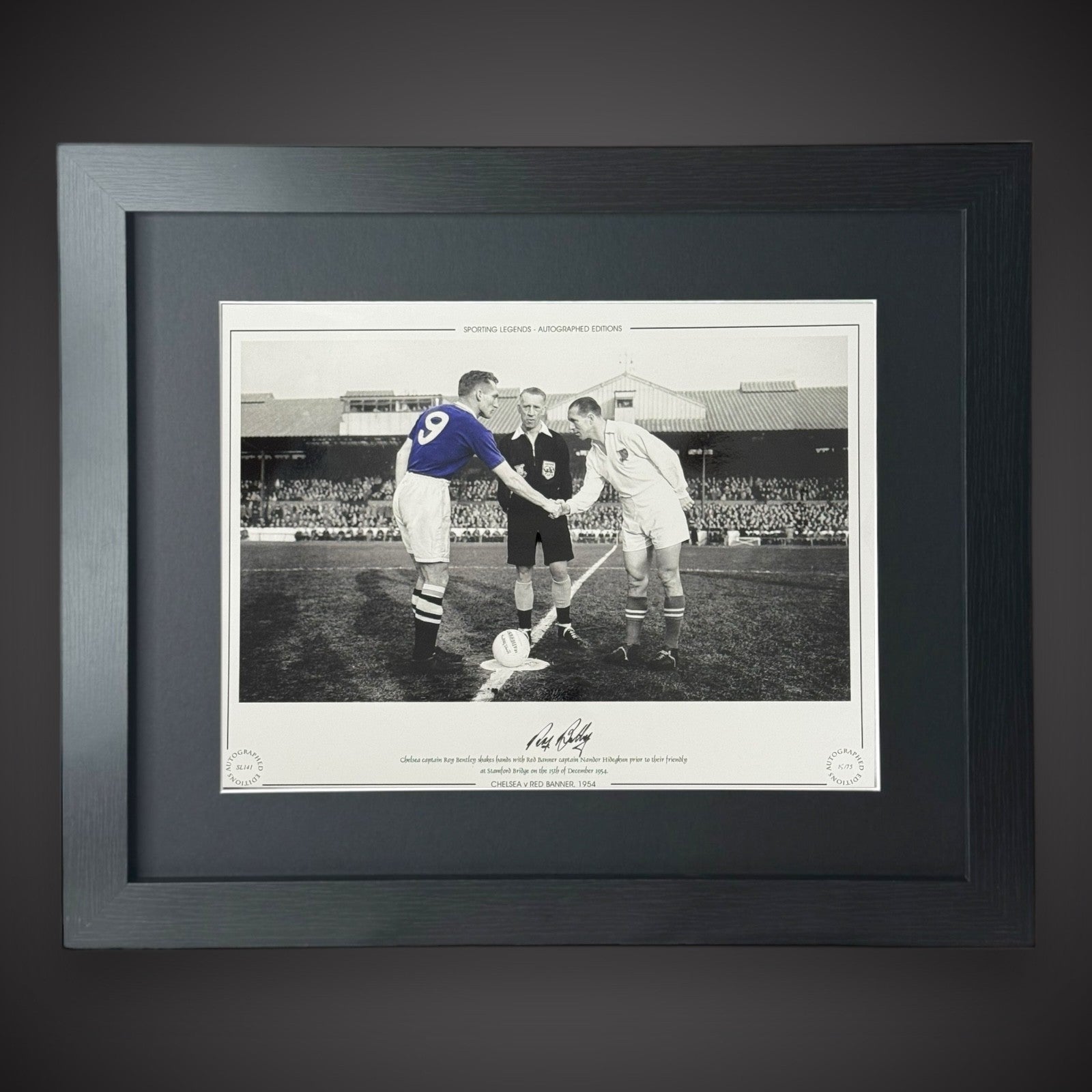 FRAMED Roy Bentley Chelsea 1954 Hand Signed Photo £450