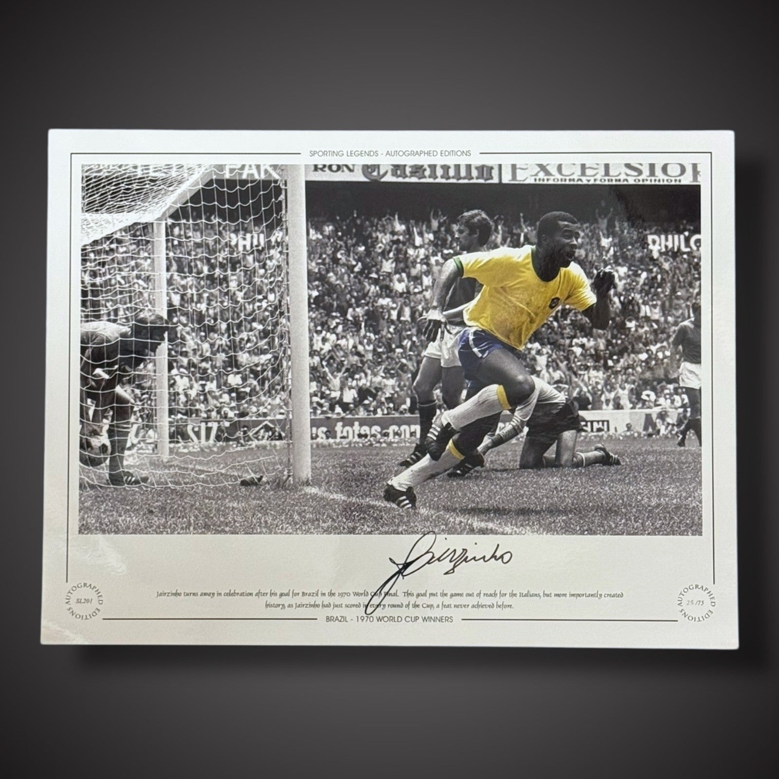 Brazil 1970 World Cup Winners-  Jairzinho Hand Signed Photo £990