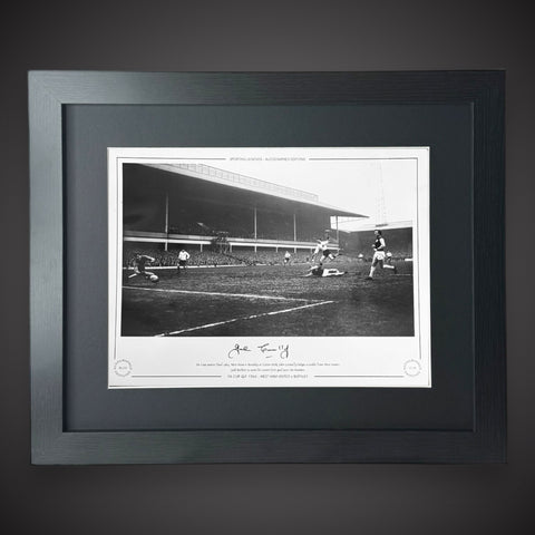 Framed John Connelly Signed Burnley Photo FA Cup Quarter Final Autograph 16X200