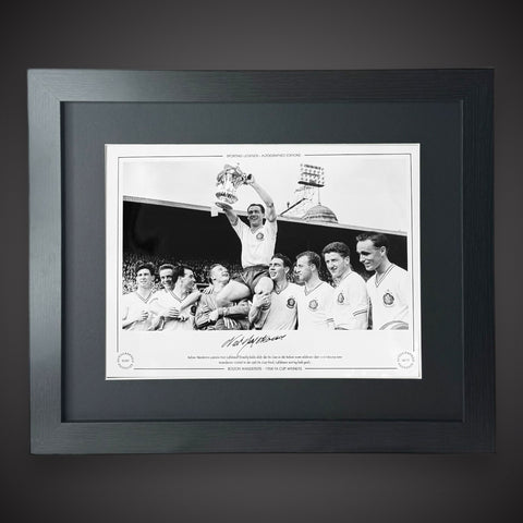 FRAMED Nat Lofthouse- 1958 FA Cup Final Signed Photo £45 16X120