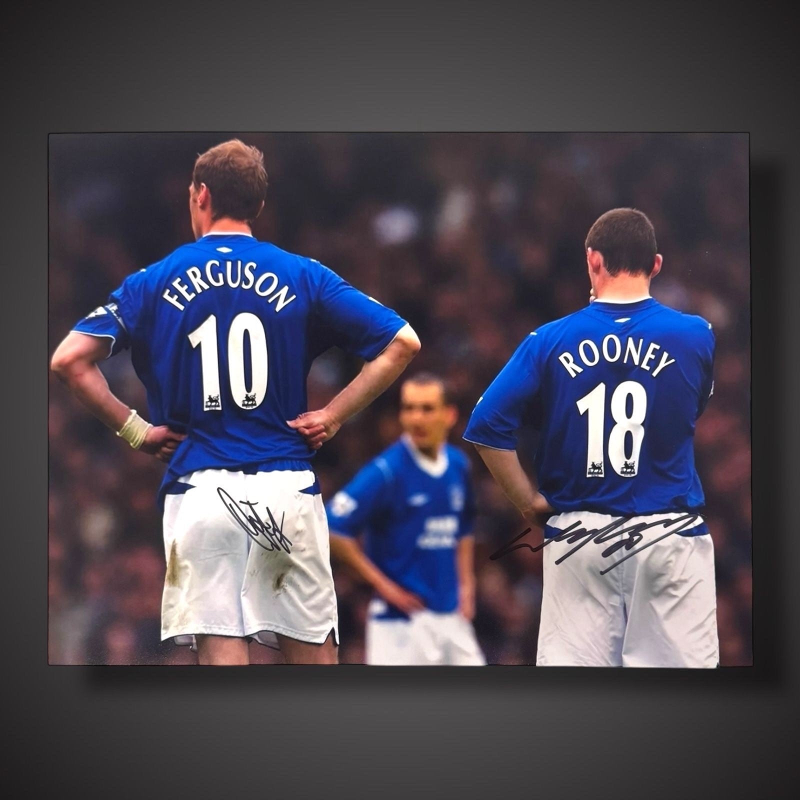 Duncan Ferguson & Wayne Rooney  Hand Signed Everton Photograph £59.990
