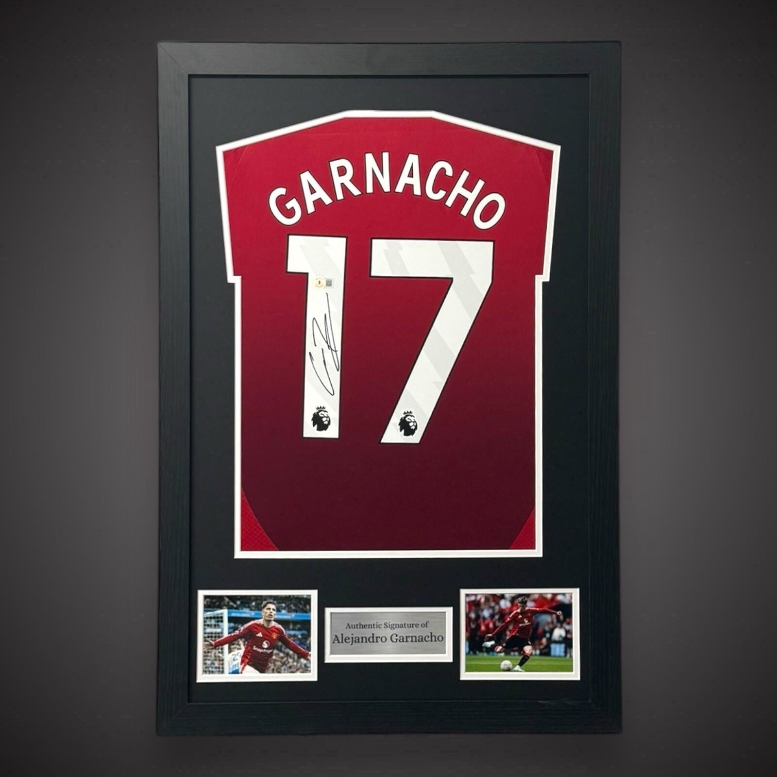 Alejandro Garnacho Hand Signed Manchester United Framed Shirt With COA £2990