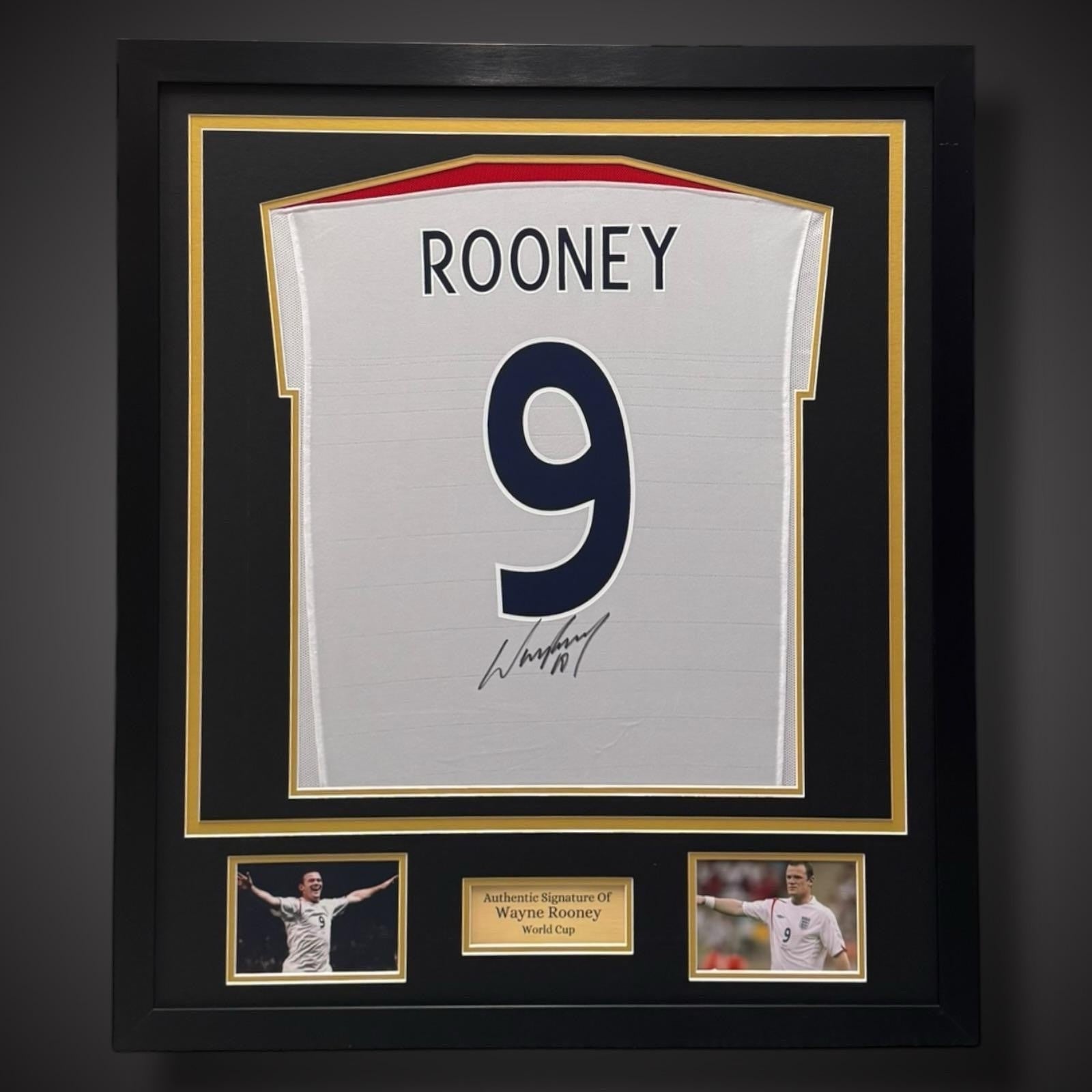 Wayne Rooney Hand Signed Framed England Shirt 2005/07 With COA £290- World Cup0