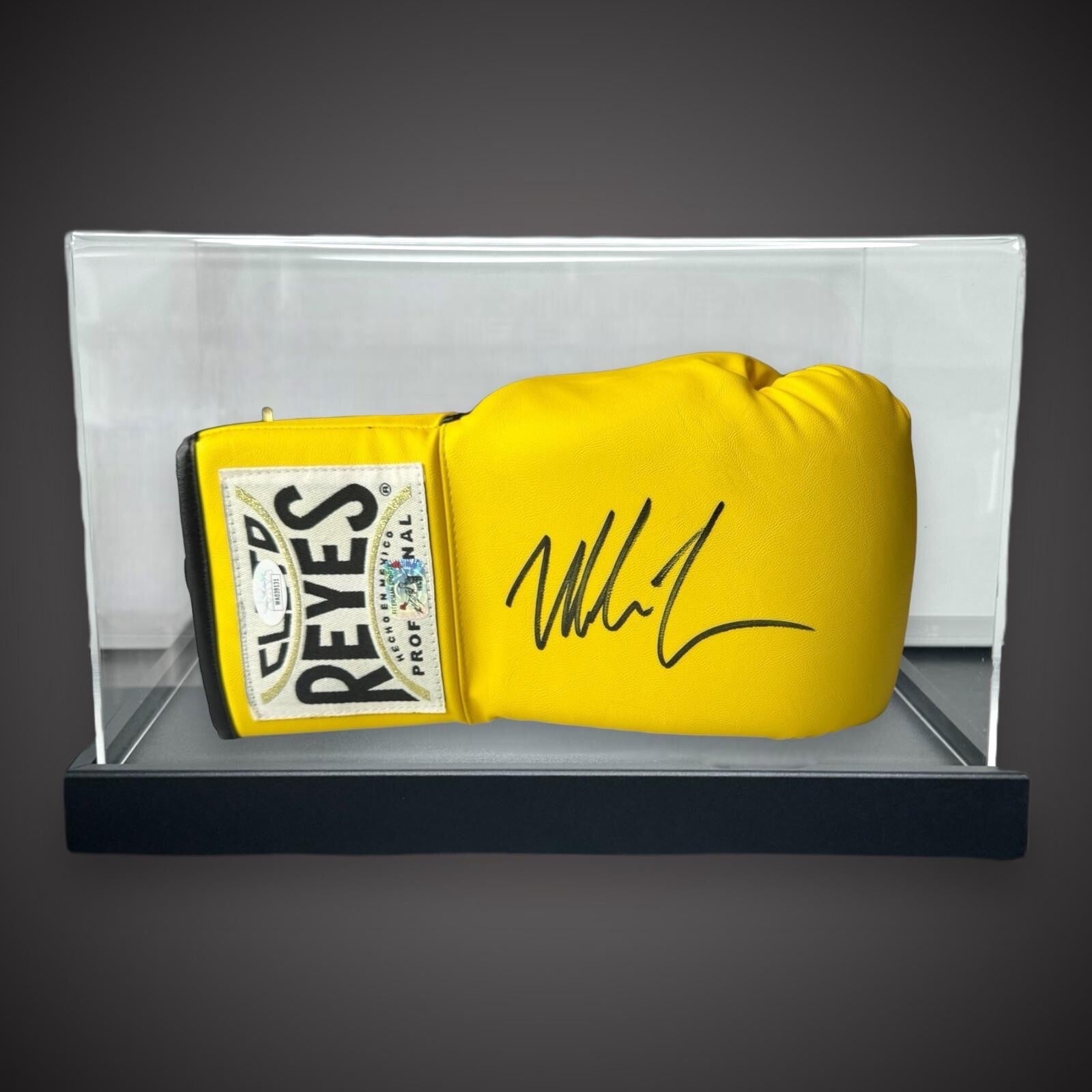 Mike Tyson Hand Signed Reyes Boxing Glove With COA £350 With Acrylic Case0