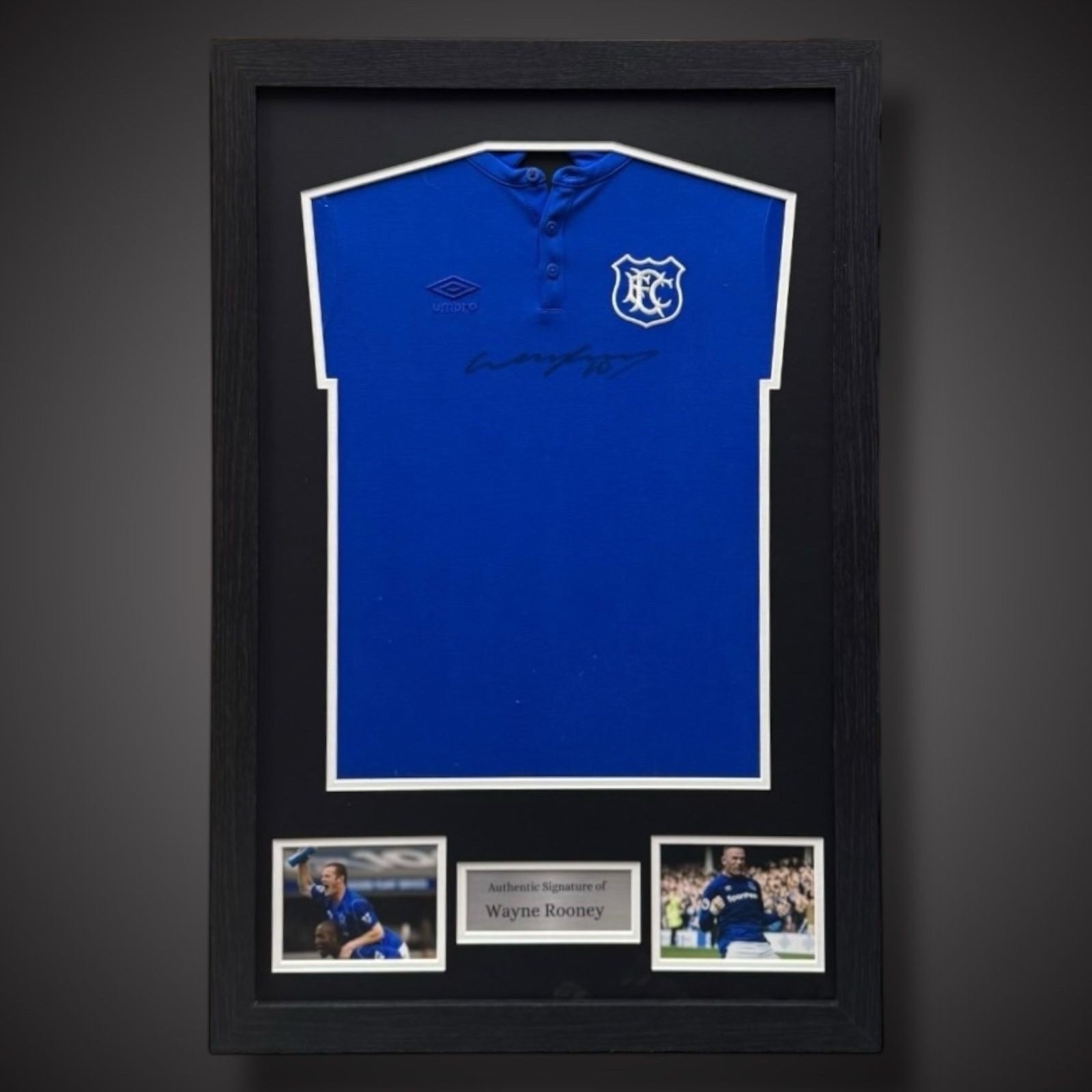 Wayne Rooney Hand Signed Everton Framed Shirt £199 With COA0