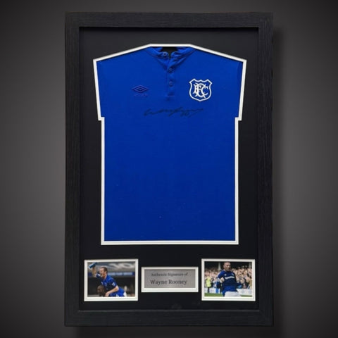 Wayne Rooney Hand Signed Everton Framed Shirt £199 With COA0