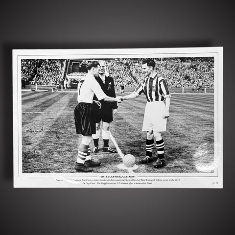 Tom Finney Signed Photo “1954 FA CUP FINAL CAPTAINS” £25 18X120