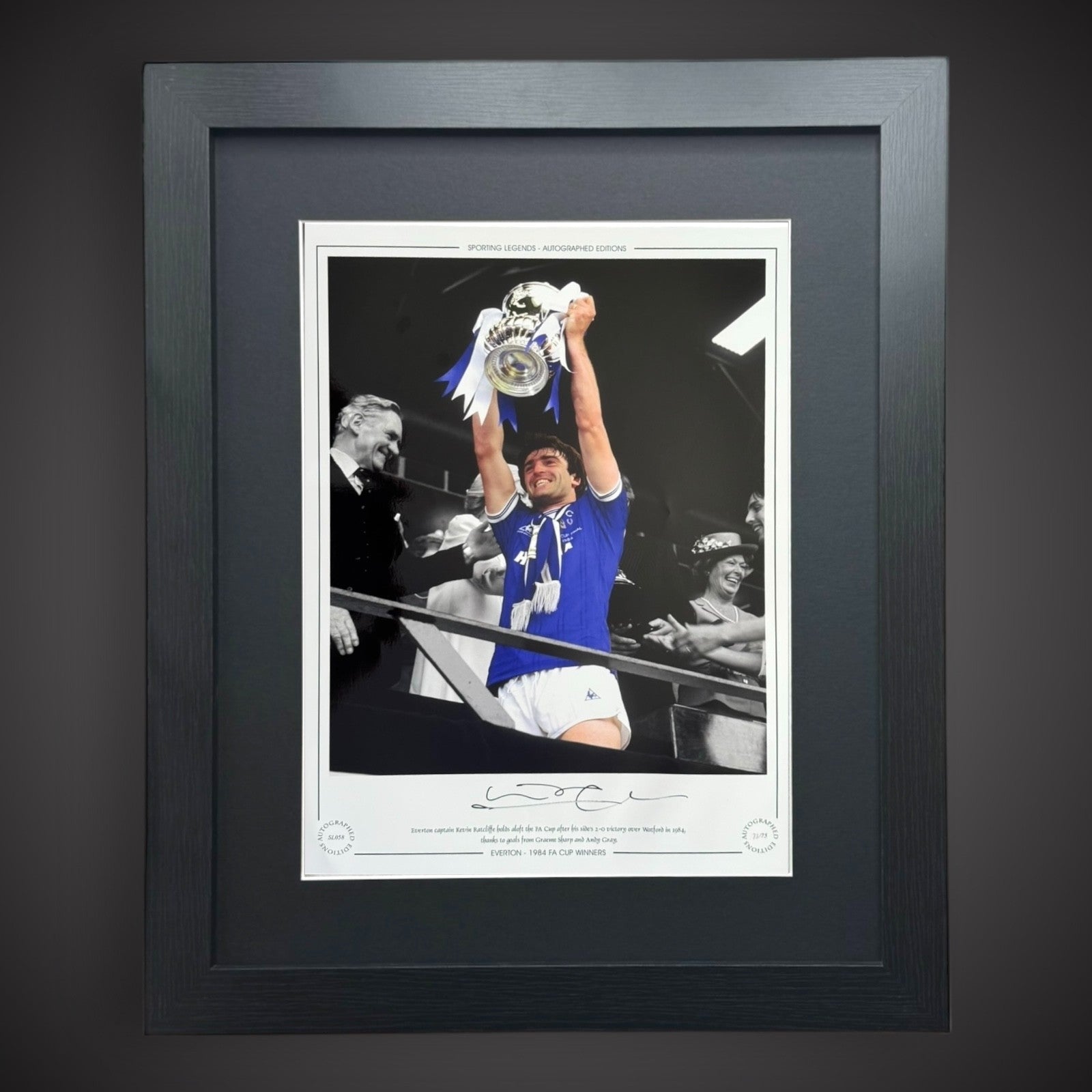 Framed Kevin Ratcliffe Signed Everton Photo £44.99 16X200