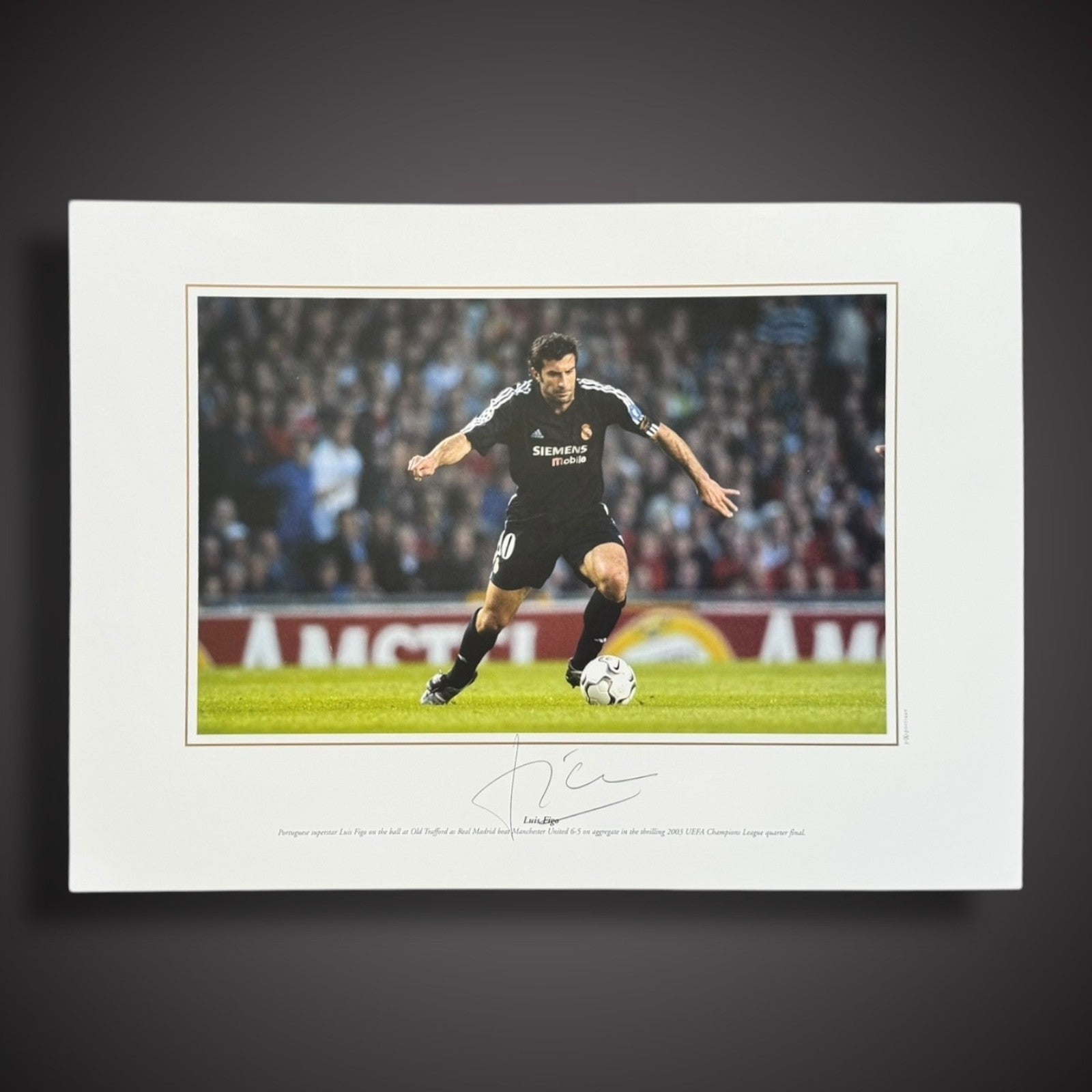 Luis Figo Superb Signed Action Shot Real Madrid £55 12X160