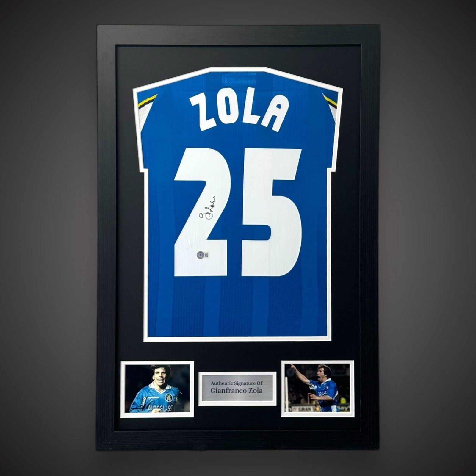 Gianfranco Zola Hand Signed 1997/99 Chelsea Football Shirt With COA £2990