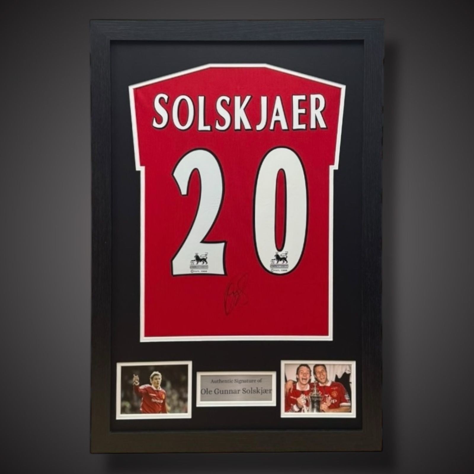 Ole Gunnar Solskjaer Hand Signed Manchester United Football Shirt Framed £2990