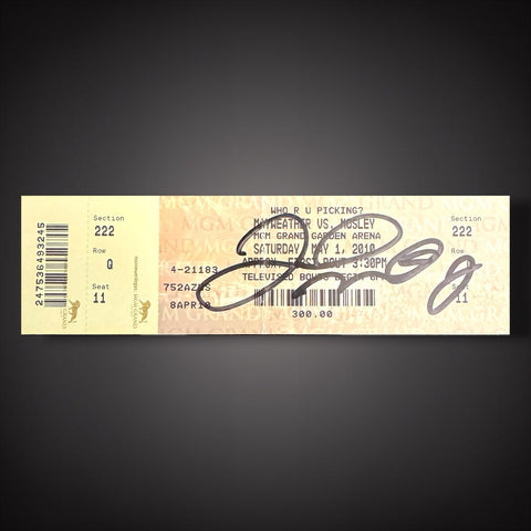 Floyd Money Mayweather Vs Mosley Fight Ticket Hand Signed £549 With COA0