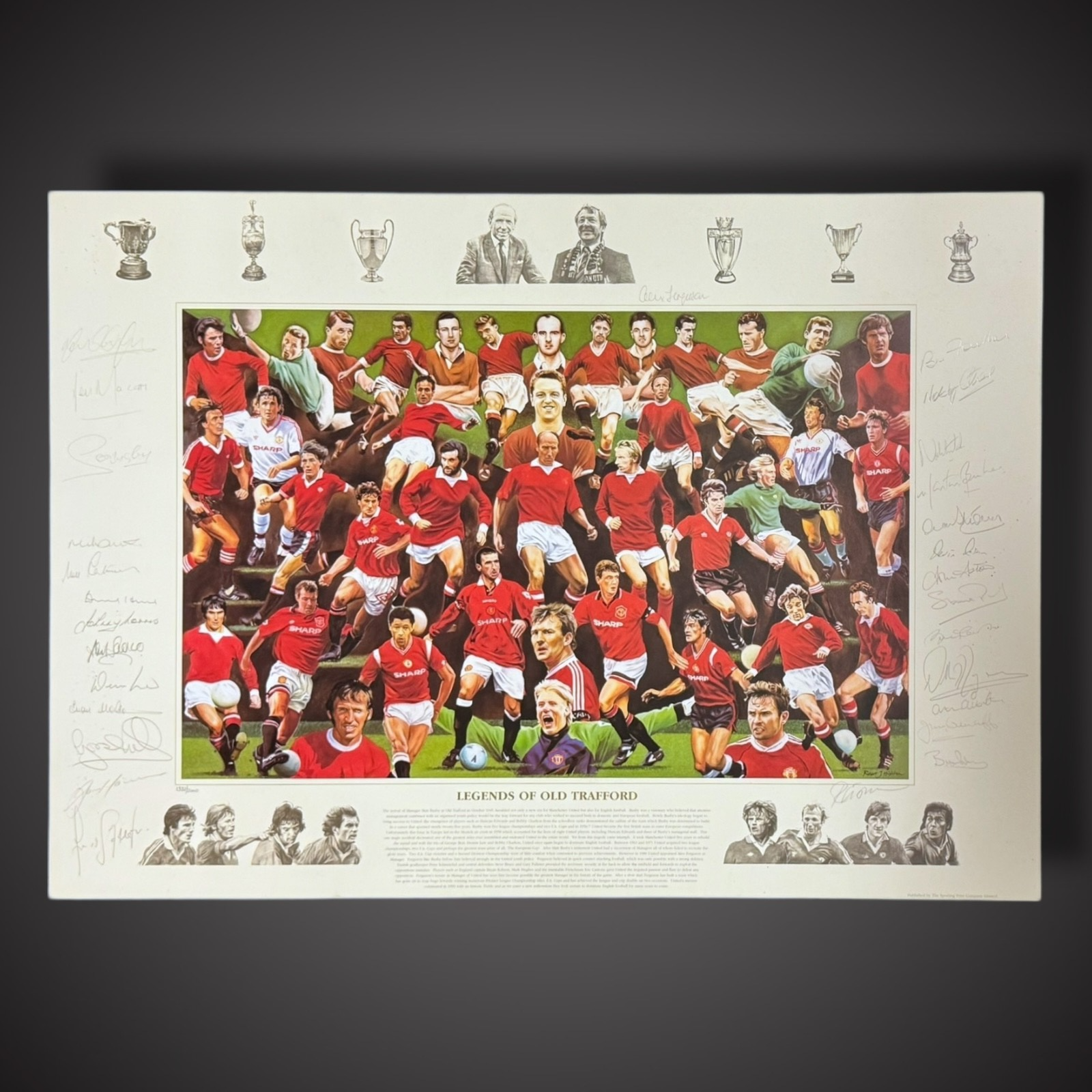 Manchester United Legends Art Print Signatures Inc Sir Alex & Sir Bobby £299.0