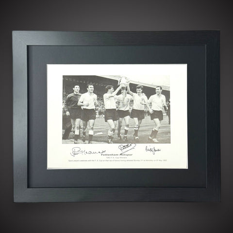 Framed Tottenham Hotspur Greaves, Mackay And Jones  Hand Signed Photograph 16X200
